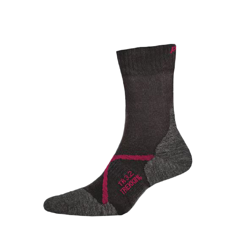 Socken Trekking Merino Light Anthracite-Berry