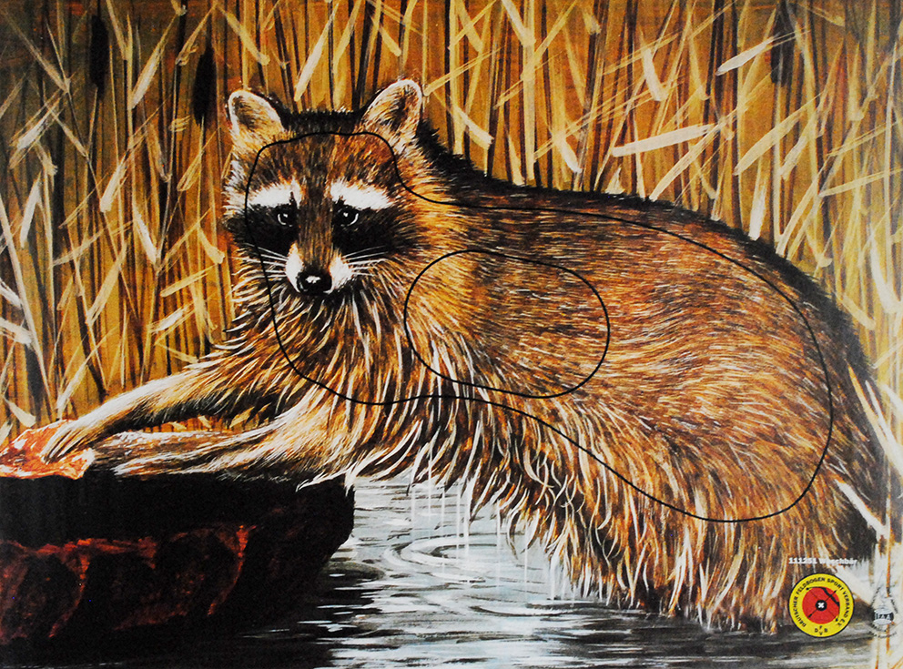 Scheibenauflage Krüger, Waschbär