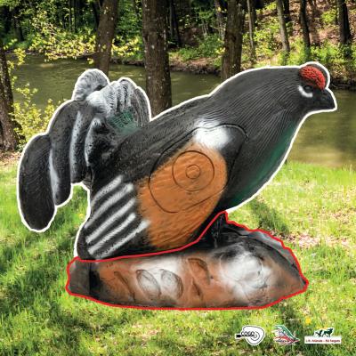 Scheibenauflage Leitold, 2D-Birkhahn balzend