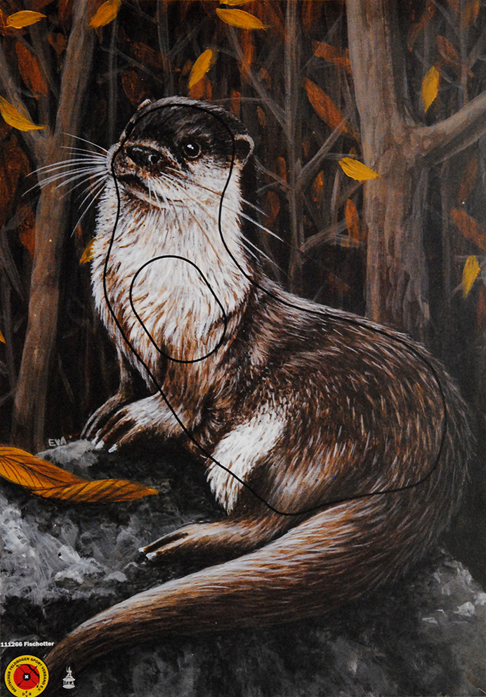 Scheibenauflage Krüger, Fischotter