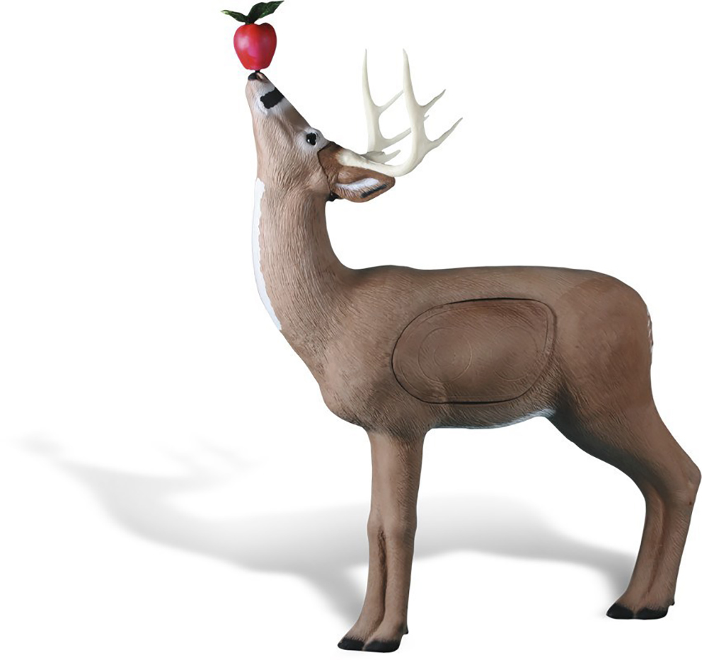 Rinehart Hirsch mit Apfel